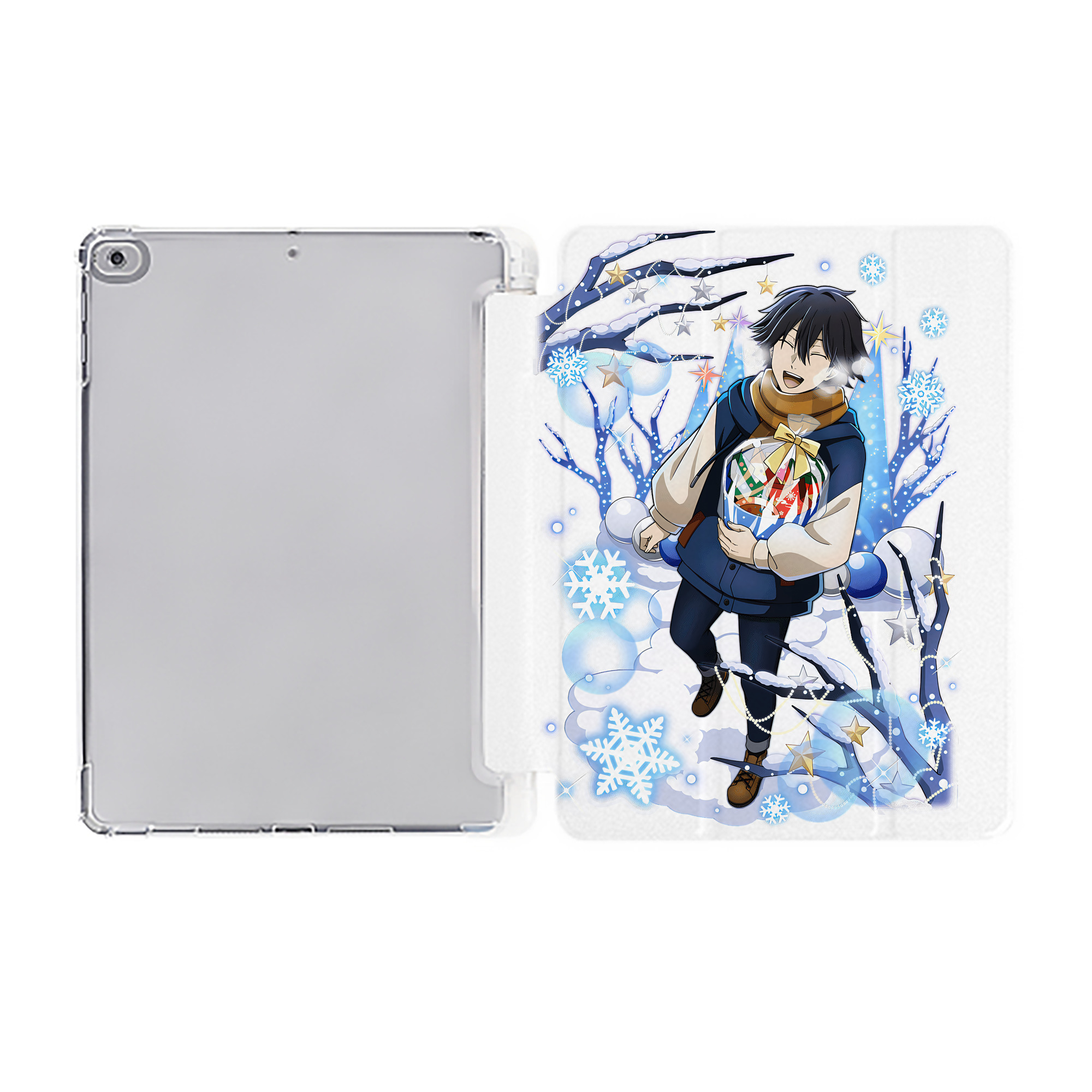 （画像用） 文豪ストレイドッグス Bungo Stray Dogs IPad ケース ペン収納付き 三つ折りスタンド PUレザー×シリコン 対応機種9.5/10.5/10.9インチ